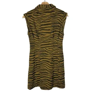 Free People Us and Them Olive Green Animal Print Mini Dress XS‎ thumbnail 4
