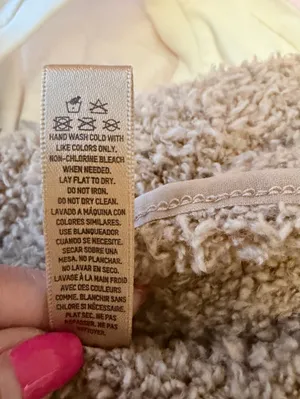 SKIMS Teddy Fleece Quarter Zip Cropped Pullover Beige Cozy Lounge Top L XL thumbnail 11