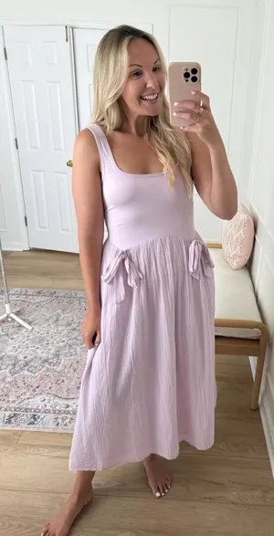 Aerie Dress with Tie Details thumbnail 1