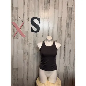 American Eagle Dark Grey Ribbed Tank Top Womens Size XS Extra Small Basic Cami thumbnail 6