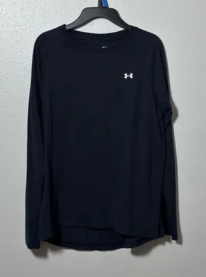 Under Armour Women Black Long Sleeve Loose T-shirt Size Small.‎ thumbnail 1