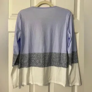3 Color Tee w/‎ Zipper Detail Size M NWOT thumbnail 2