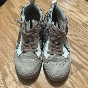 Snake Print High-Top Sneakers with Star Detail thumbnail 2