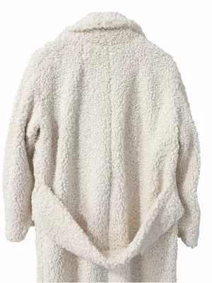 House of CB Bear Coat Milk White Size Small NWT Faux Fur Sherpa thumbnail 7