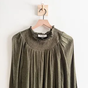 LOFT Smocked Yoke Swing Dress Size M thumbnail 4