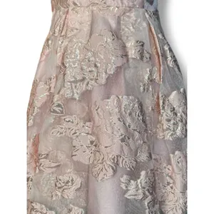 Windsor Heather Floral Burnout Organza Party‎ Dress Pink Rose Gold HOCO Coquette thumbnail 5
