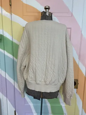 PrAna Cedar and Sage Organic Pullover Quilted Sweatshirt in Canvas Sz XL 🧡🎀 thumbnail 6