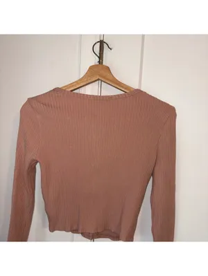 Reformation Jeans $148 Womans Small ribbed button-front crop top Summer Shirt thumbnail 6