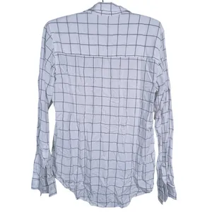Abercrombie & Fitch Windowpane Button Up Shirt Size M White Black Coastal Preppy thumbnail 3