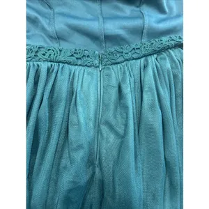 ASOS Women's‎ Teal Lace Halter Maxi Dress Open Back Tulle Formal Prom Size 4 thumbnail 5