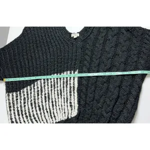 POL Black Chunky Knit Sweater Size Small Wool Blend Oversized Pullover thumbnail 7