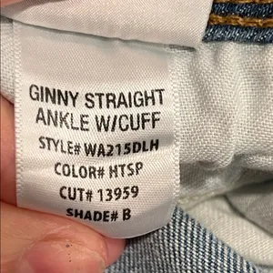 Hudson ginny‎ straight ankle w/ cuff Women's jeans 32 thumbnail 8