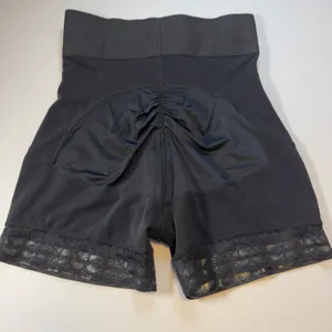 TikTok NWOT Black High Waist Hook & Loop FIRM Shapewear Shorts Lace Trim Plus 3X thumbnail 3