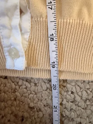Lauren‎ Ralph Lauren Beige Cotton Cardigan Button Front Lightweight Sweater M thumbnail 7