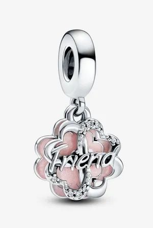 Pandora NEW Pink Friend Charm thumbnail 1