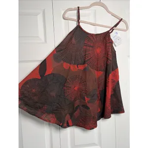 Luna Sea Enchantments Boho Cami Tank Top Womens‎ Size OS Red Black Geometric thumbnail 2