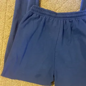 SHEIN BASICS Drawstring Waist Solid Blue Sweatpants thumbnail 8