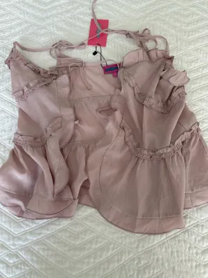 Edikted front tie tank Top lavender  thumbnail 6