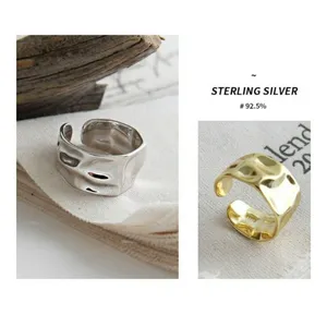 NEW Hammered‎ Yellow Gold Plated Ring thumbnail 10