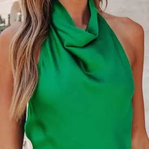 VICI | Havyn Satin Asymmetrical Halter Midi Dress thumbnail 6