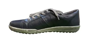 Josef Seibel Dany Fashion Sneaker Womens‎ 7-7.5 EU 38 Blue Leather Lace Up Shoe thumbnail 1