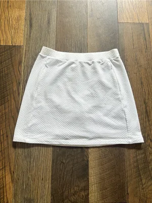 Tail White A-Line Textured Athletic Skirt Athleisure Sporty Skort Tennis Golf thumbnail 2
