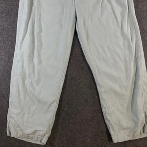 Abercrombie & Fitch Blue Green Linen Blend Wide Leg Pull On Pants Medium Regular thumbnail 9
