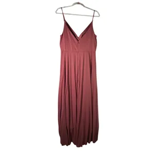 Azazie Evalin Chiffon Bridesmaid Dress Desert Rose Pink Size A14 Formal Maxi New thumbnail 2