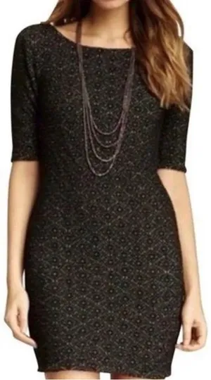 Free People Lady Pucker Scoop Back Mini Dress Womens Size XS‎ Black/White thumbnail 1
