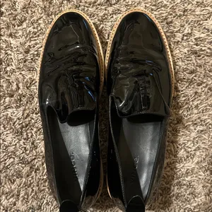 Vince Platform Patent Leather Shoes Black Size 8.5 thumbnail 2