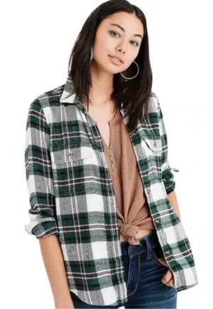 American Eagle Ahh Mazingly Soft Plaid Flannel Shirt thumbnail 1