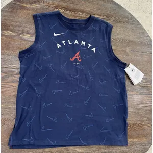 NIKE Women's Atlanta Braves Team Tech Muscle Tank Top - Large - NWT thumbnail 7