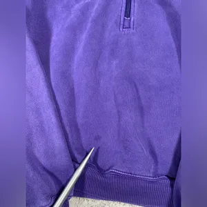 Fabletics Purple Quarter-Zip Sweatshirt large thumbnail 5