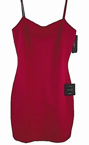 Lulu’s Mini Slip Dress Hot Pink Spaghetti Strap Barbie Glam Party Clubbing NEW thumbnail 1
