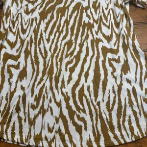 Bobeau Women's Zebra Print Off Shoulder Short Sleeve‎ Tunic Top Size Medium thumbnail 3