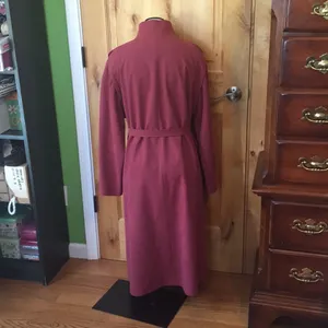 Anthropologie FEMITEX 2-Pckt Rose Belted Lined TrenchCoat EUC M thumbnail 7