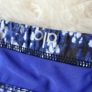 Alo Yoga Goddess Bra Blue Black Snakeskin Print Multi Strap Sports Bra Size S thumbnail 3