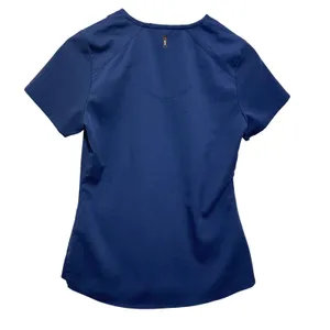 Greys Anatomy Womens Scrub Top XS Navy Stretch Medical Nurse Utility Uniform‎ thumbnail 2