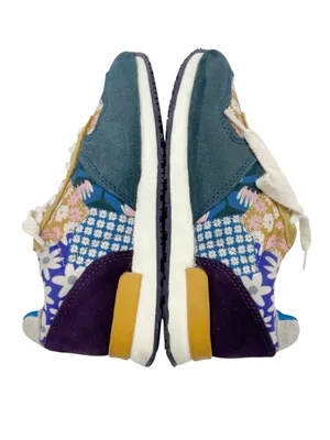 Inkkas Hendrix Jogger Sneakers Women’s Size 7 Patchwork Floral Suede Retro Shoes thumbnail 8