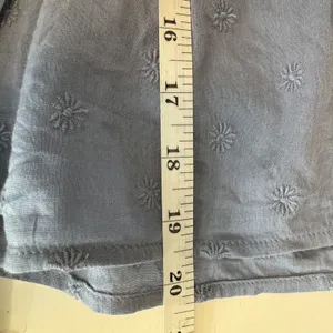 Old Navy XXL Blue Embroidered Tiered Mini Skirt Cotton Rayon Tie Waist Boho Chic thumbnail 9