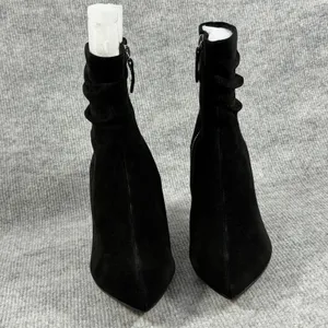 Bella‎ Vita Woman Size-8N ~ Danielle Leather Suede Black Slouch Ankle Booties thumbnail 5