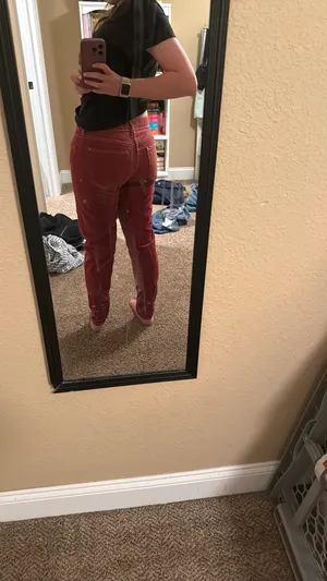 Vintage Straight leg jeans Red Size 4 thumbnail 2