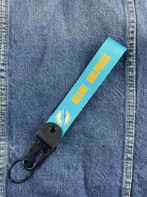 Miami Dolphins 6 Inch Keychain Black thumbnail 1