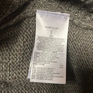 Banana Republic Women's Small Gray Wool Blend Open Cardigan Sweater Chunky Knit thumbnail 8