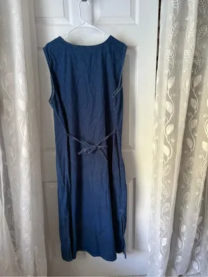 M. P. H. Vintage Denim Button-Front maxi Dress Floral Embroidery plus size 2X thumbnail 5