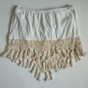 Free People Womens White Cotton Crochet Tassel Handkerchief‎ Tube Top Small Boho thumbnail 8