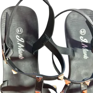 J Mark Studded Ankle Strap Sandals Black Size 8.5 thumbnail 5