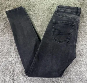 American Eagle Denim Jeans Stretch Distressed Jeans Women's 0 Black thumbnail 1