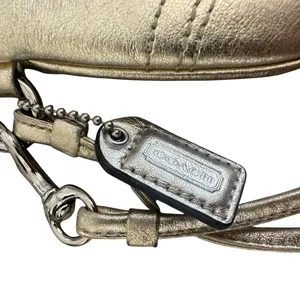 Coach‎ Classic Gold Metallic Leather Wristlet Small Wallet thumbnail 3