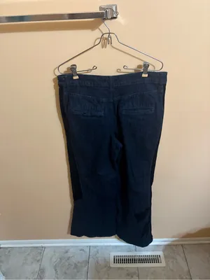 Anthropologie Maeve Bow Peep High-Rise Flare Jeans thumbnail 6